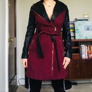 guess maroon coat